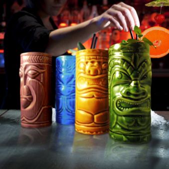 Tiki Cocktailglas sæt á 4