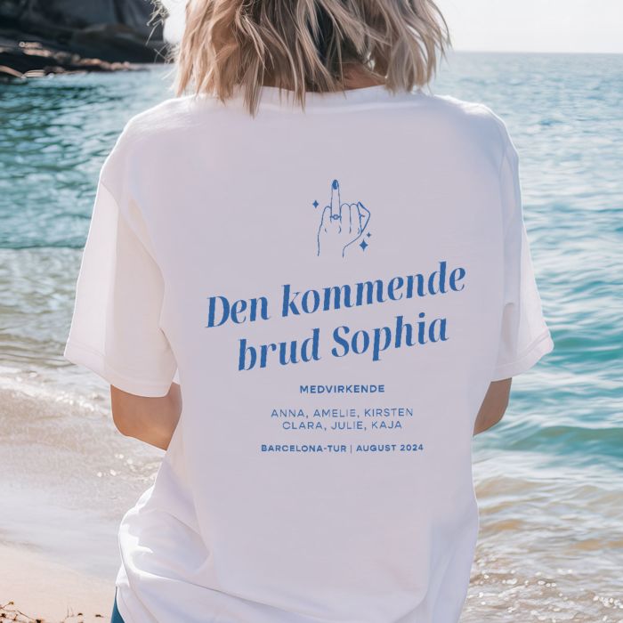 Personlig brude-T-shirt med symbol og tekst