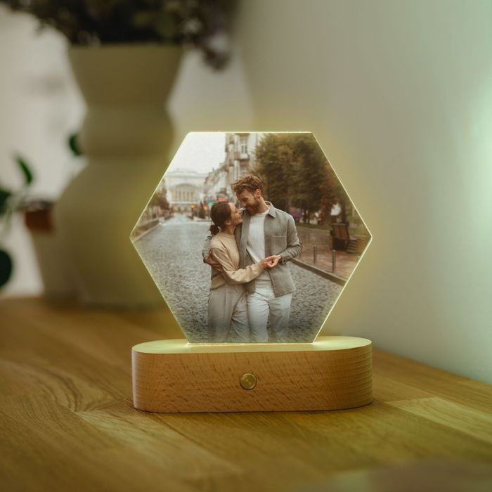 LED-lampe med foto